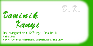 dominik kanyi business card